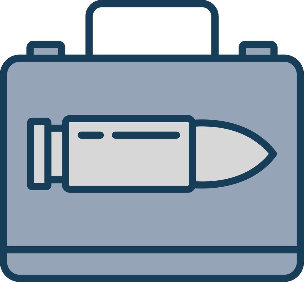 Box Line Filled Grey Icon vector