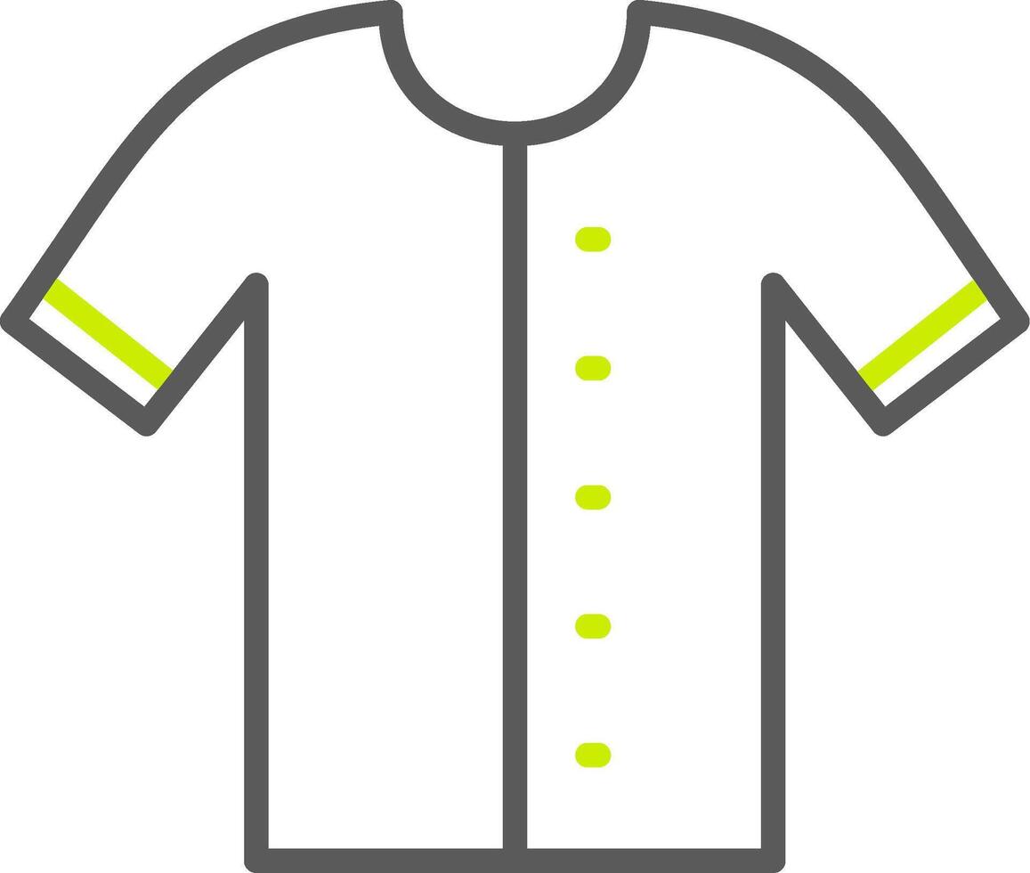 línea de camisa icono de dos colores vector