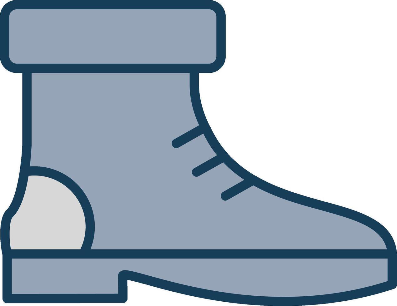 Boot Line Filled Grey Icon vector