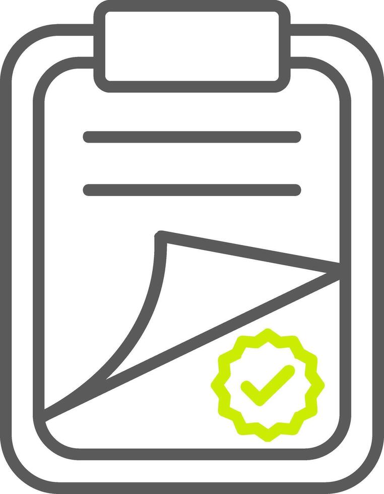 Clipboard Line Two Color Icon vector