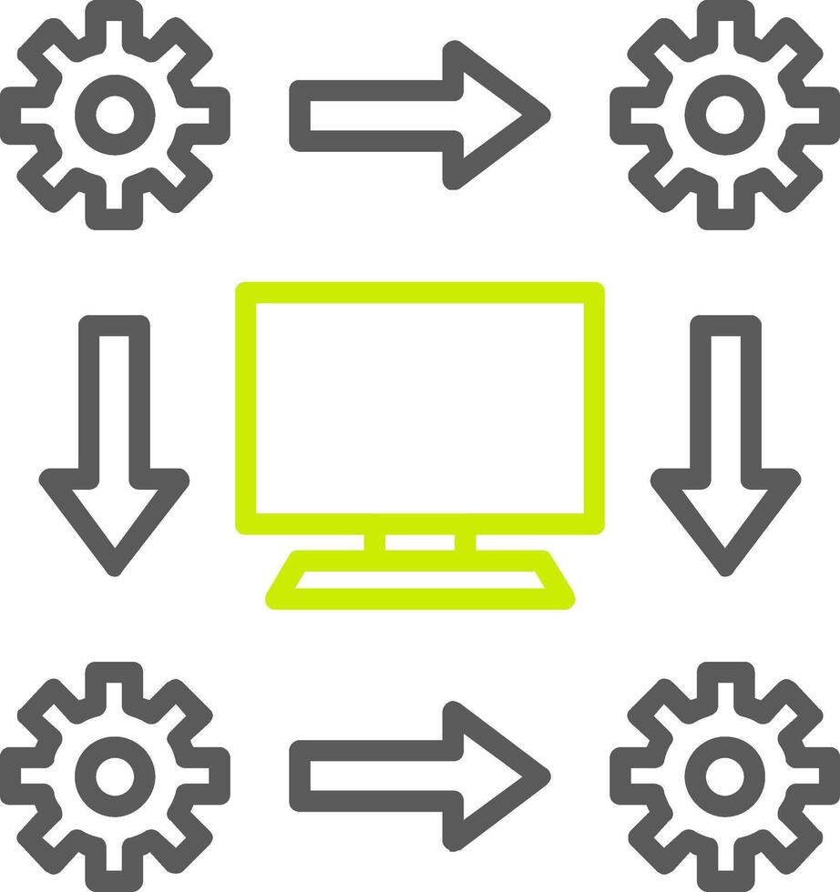 Workflow Line Two Color Icon vector