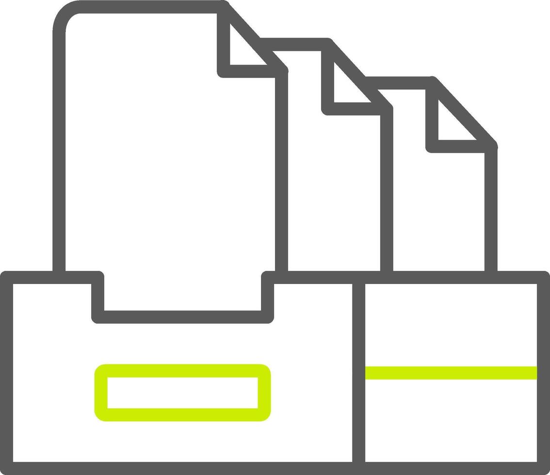 Files Line Two Color Icon vector