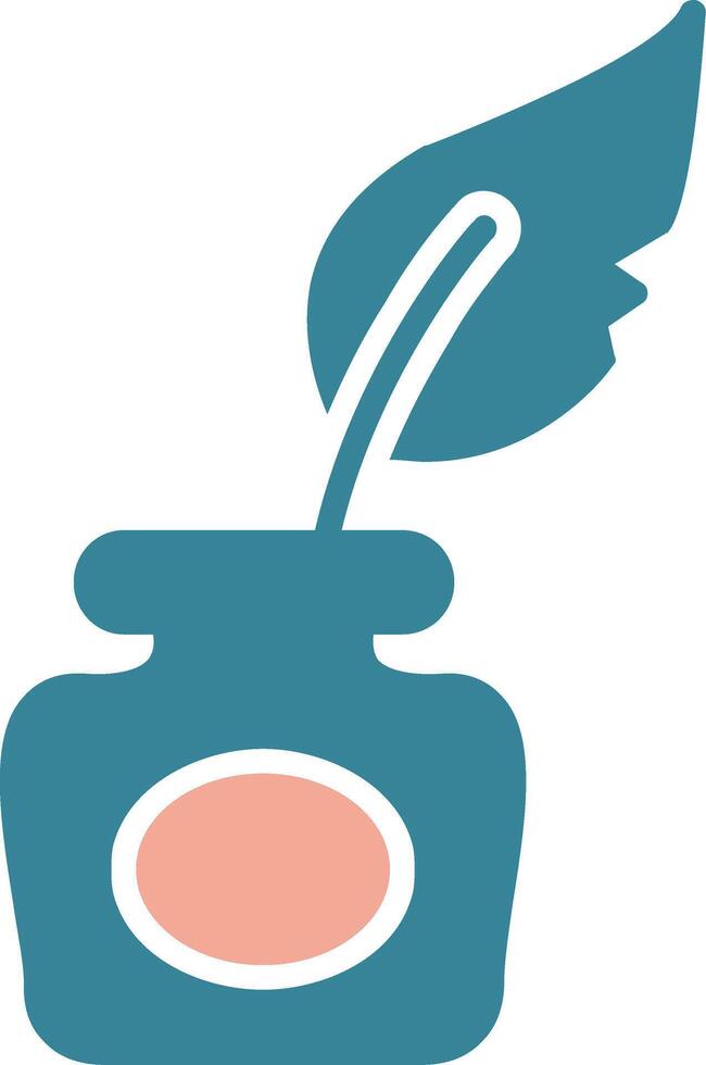 Ink Glyph Two Color Icon vector