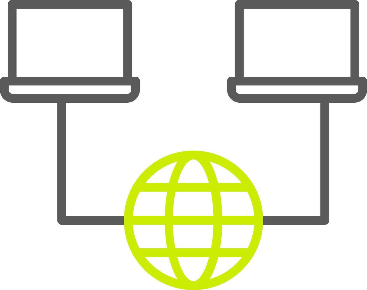 Network Line Two Color Icon vector
