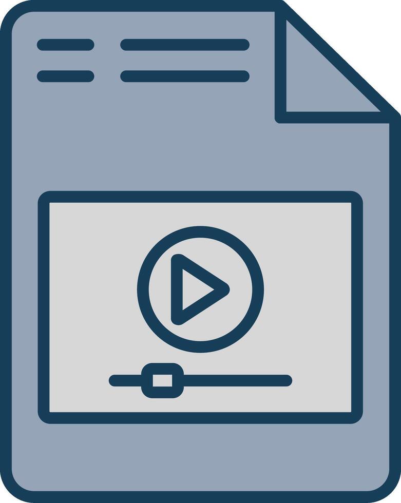 Line Filled Grey Icon vector