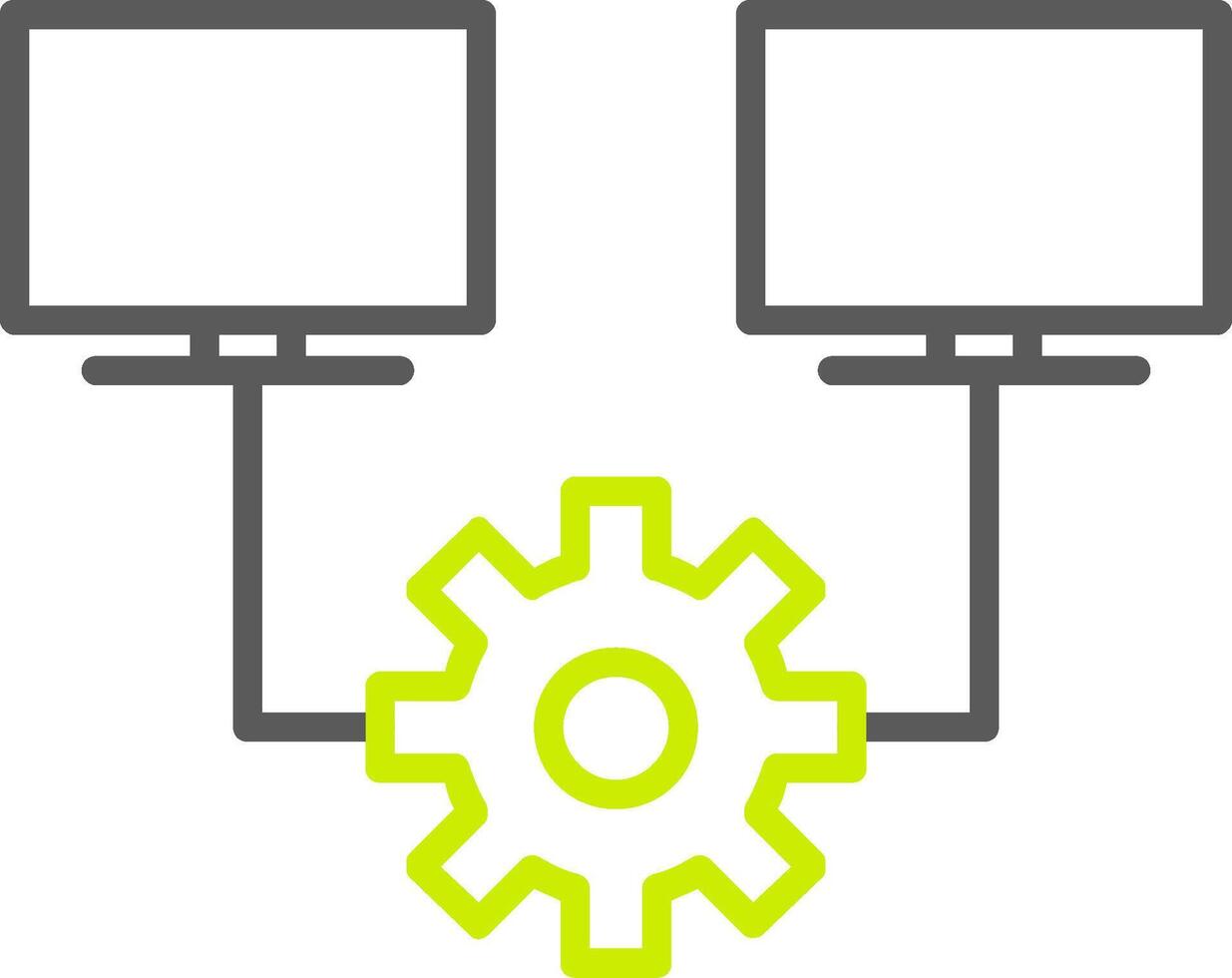 Multitask Line Two Color Icon vector