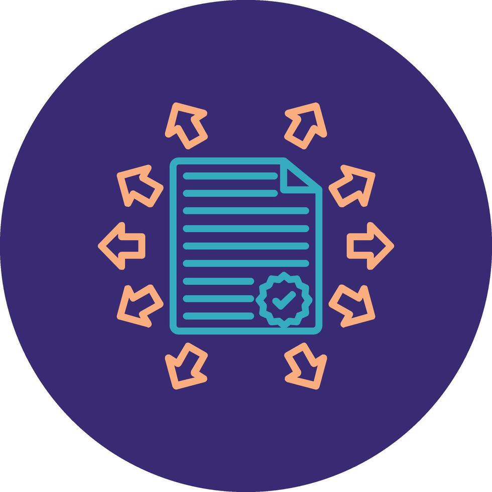 Crane Lifter Line Two Color Circle Icon vector