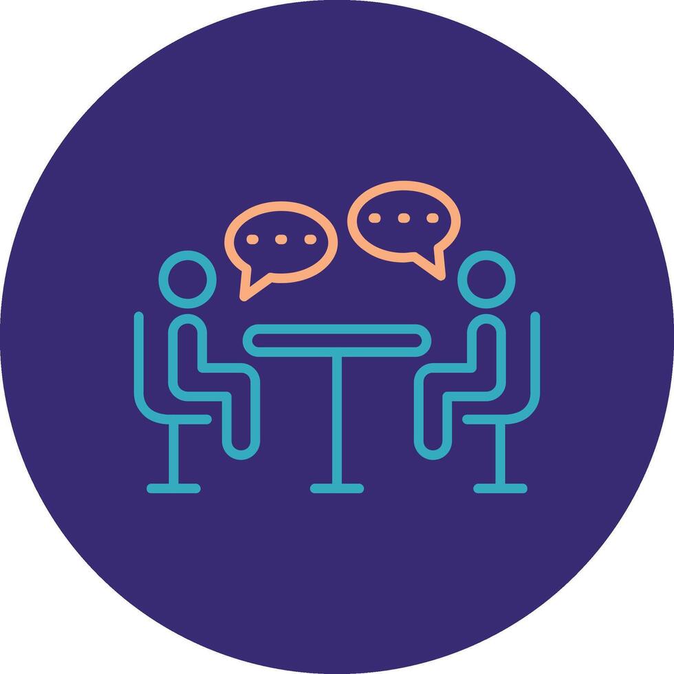 Tools Line Two Color Circle Icon vector