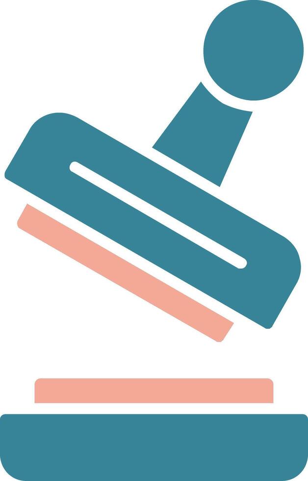 Stamp Glyph Two Color Icon vector