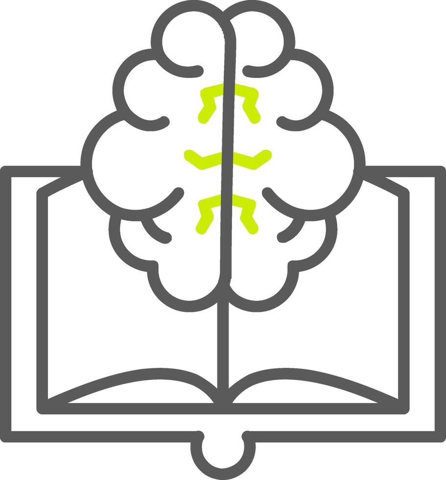 icono de dos colores de línea de libro vector