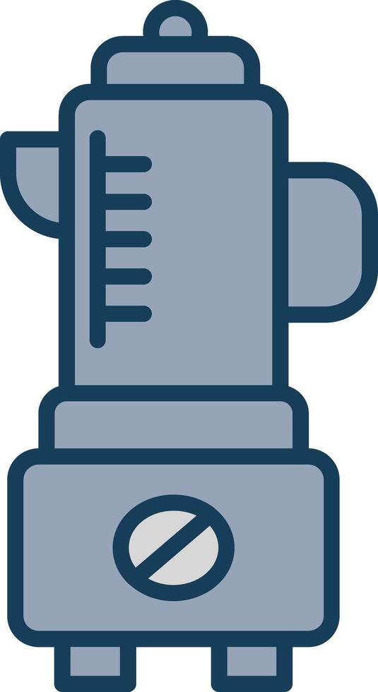 Blender Line Filled Grey Icon vector