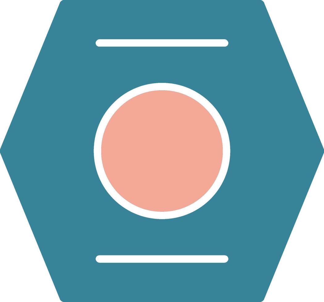 Nut Glyph Two Color Icon vector