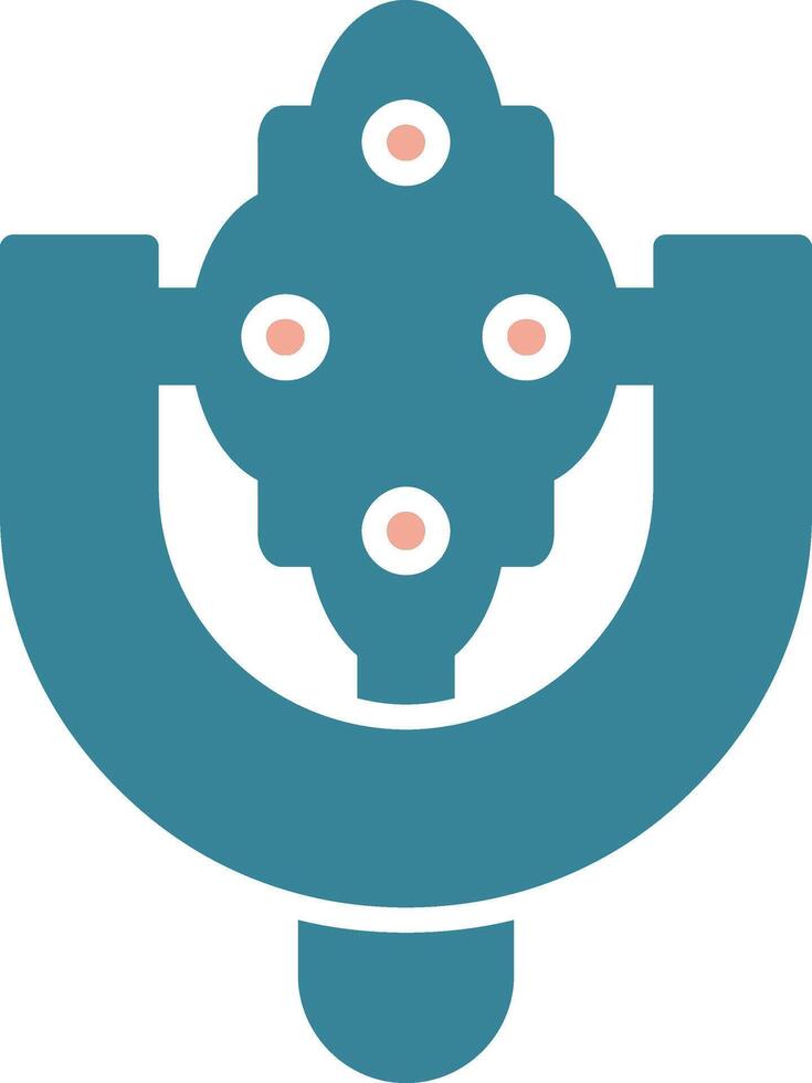 Door Knocker Glyph Two Color Icon vector