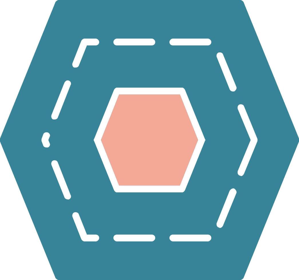 Nut Glyph Two Color Icon vector