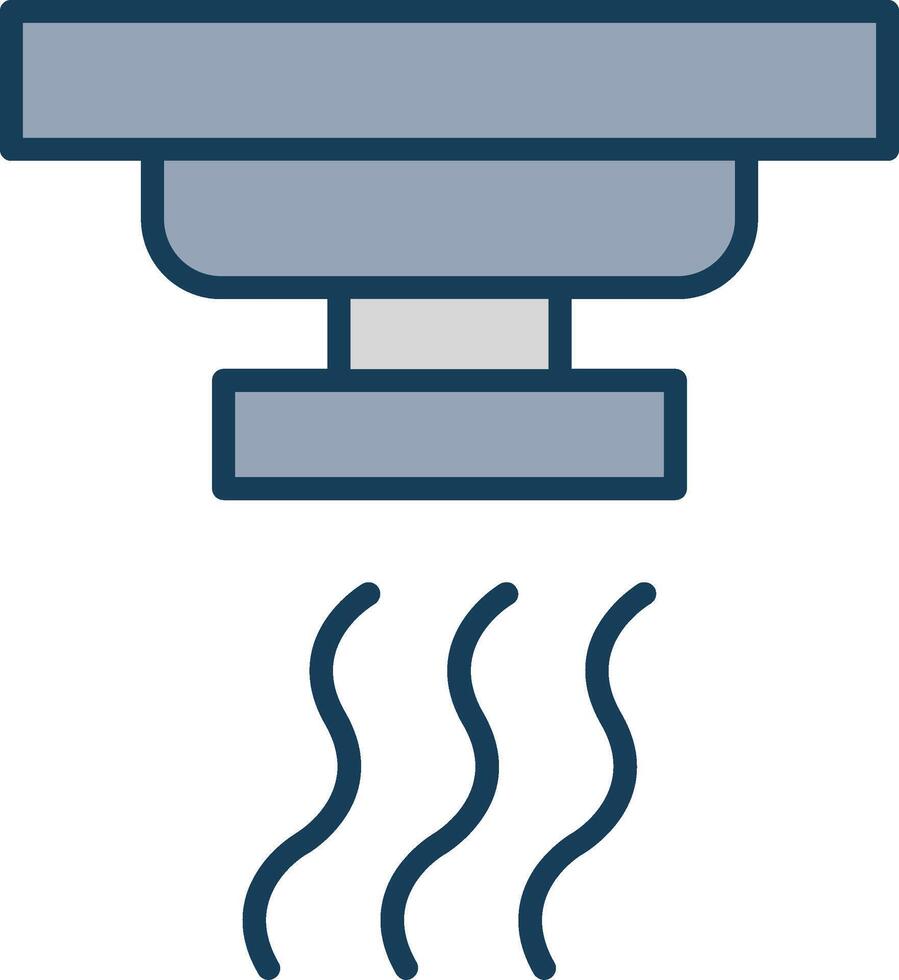 fumar detector línea lleno gris icono vector
