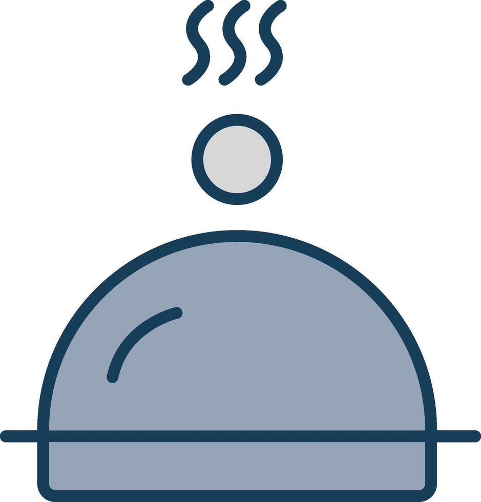 Tray Line Filled Grey Icon vector