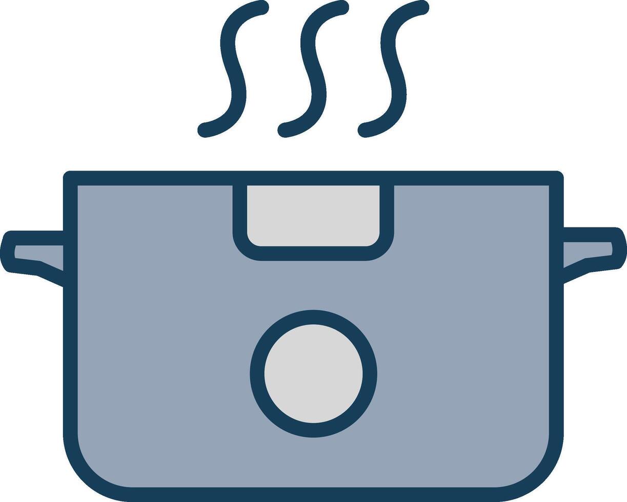 Boiling Line Filled Grey Icon vector