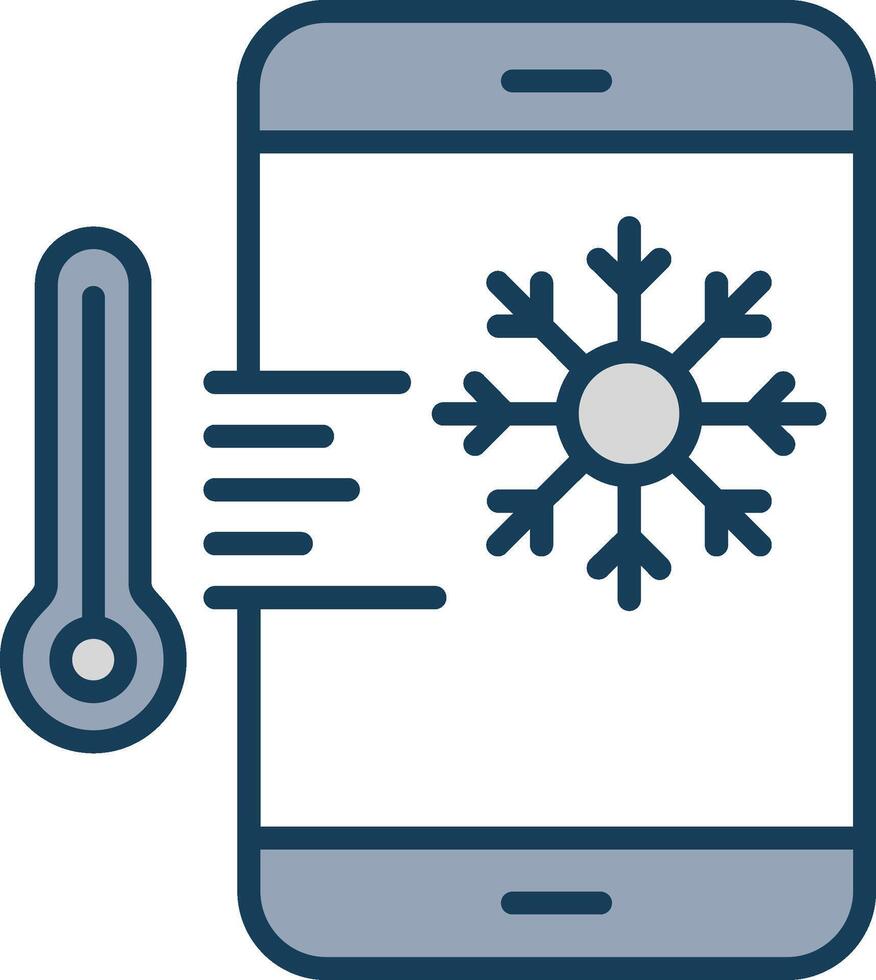 Thermostat Line Filled Grey Icon vector