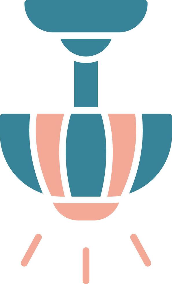 Lamp Glyph Two Color Icon vector