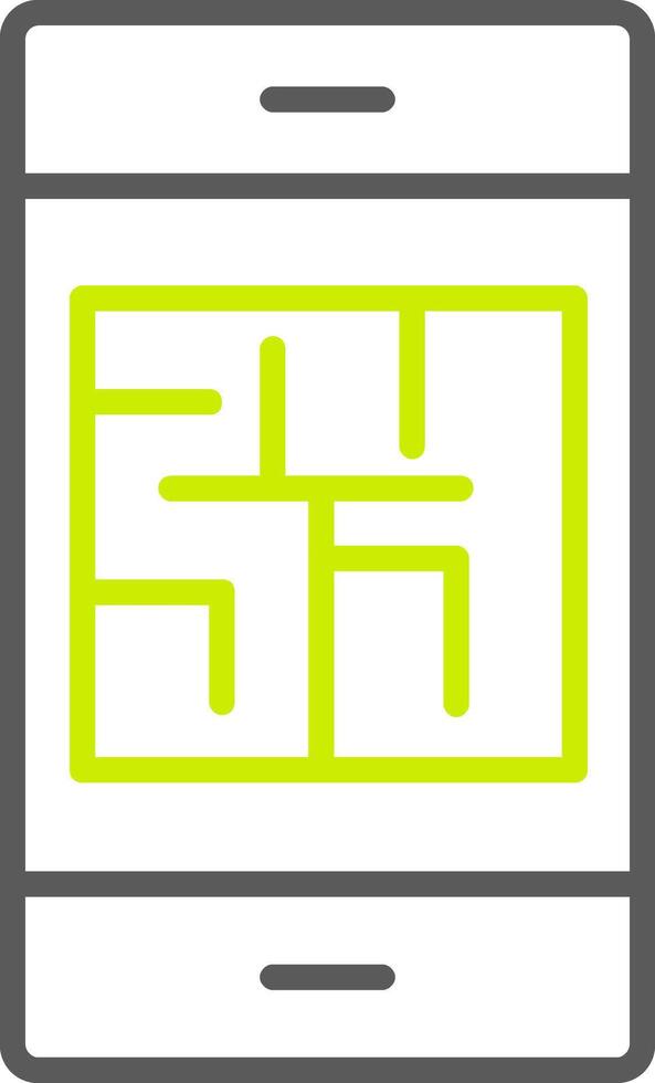 Maze Line Two Color Icon vector