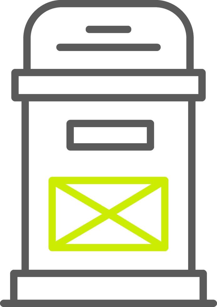 Postbox Line Two Color Icon vector