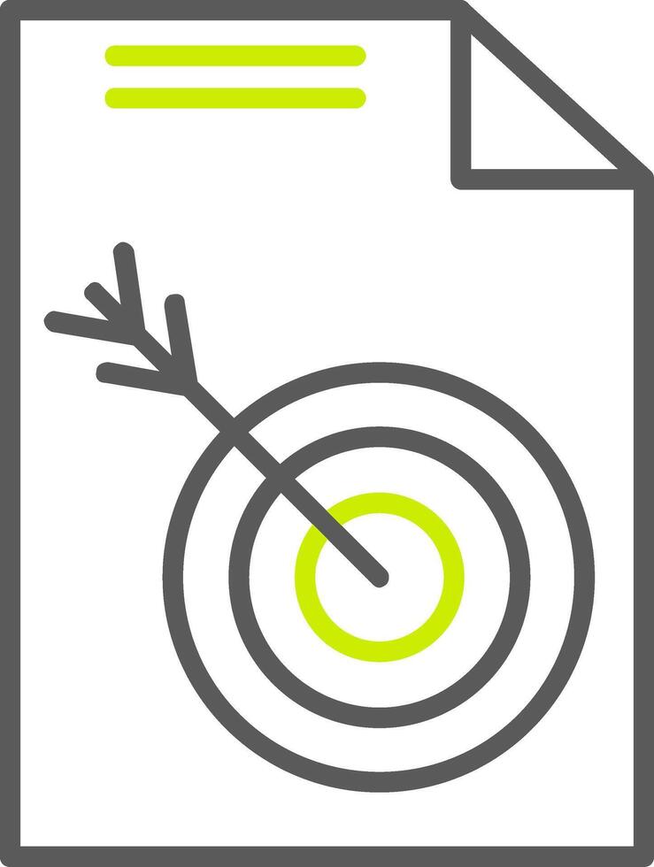 Target Line Two Color Icon vector