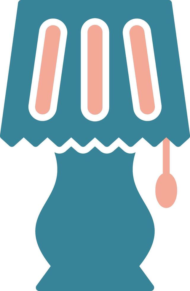 Lamp Glyph Two Color Icon vector