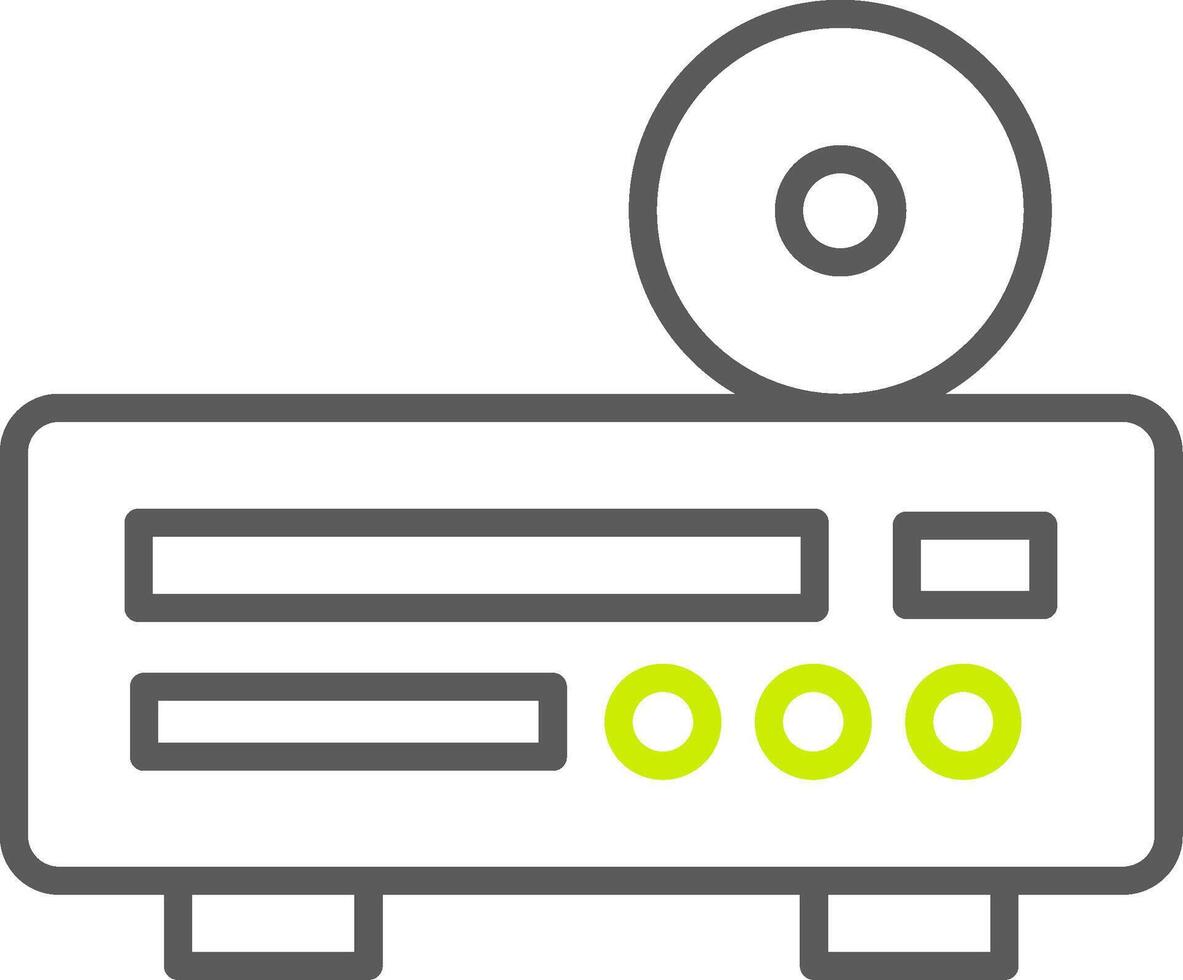 Dvd Player Line Two Color Icon vector
