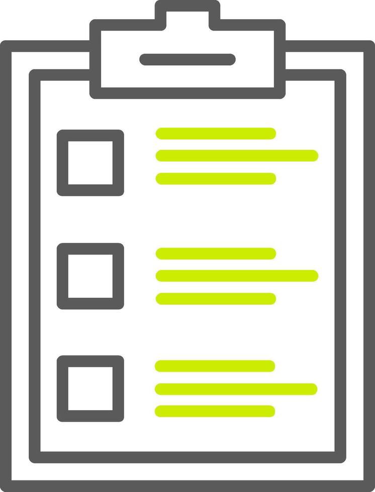 Clipboard Line Two Color Icon vector