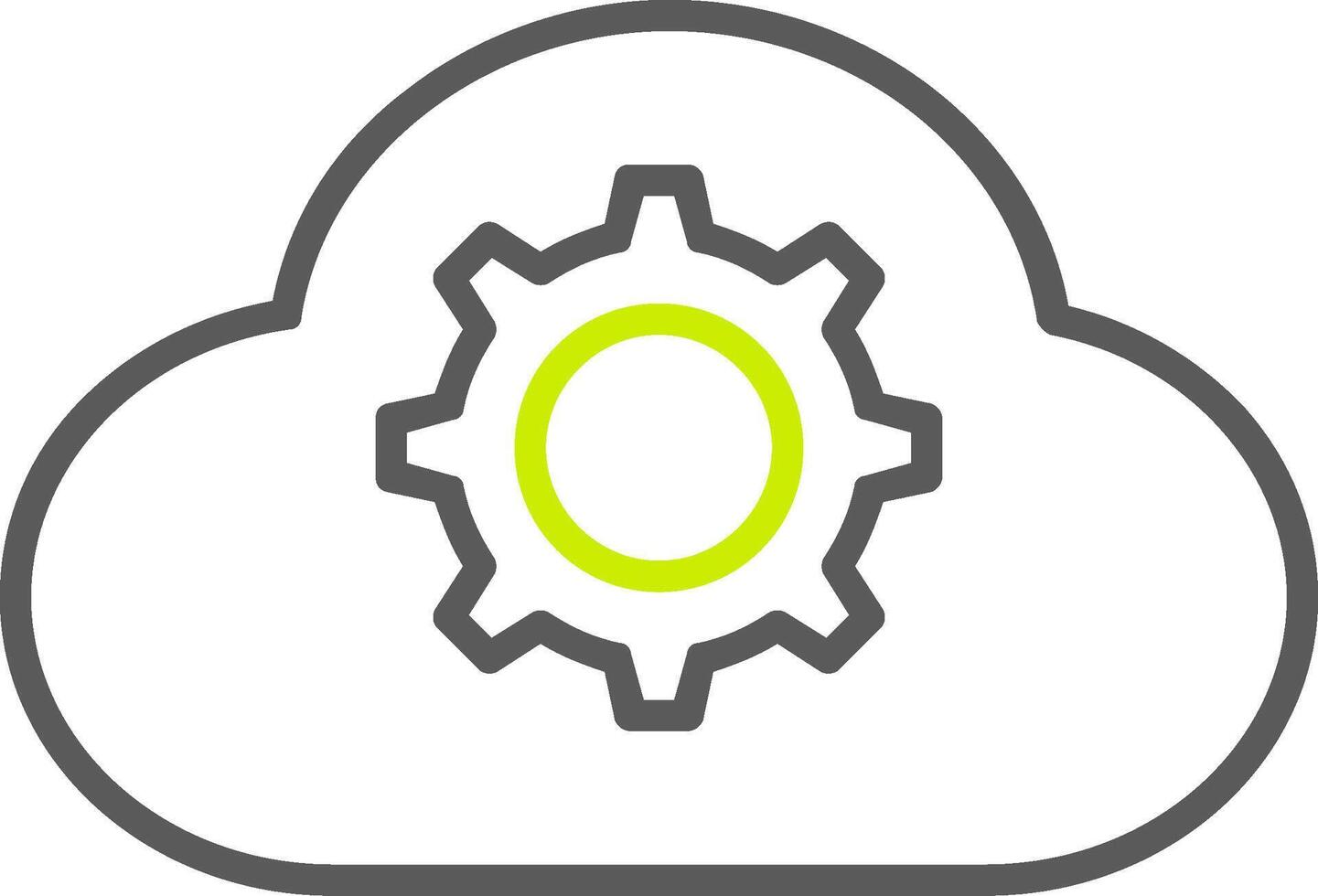 Cloud Settings Line Two Color Icon vector