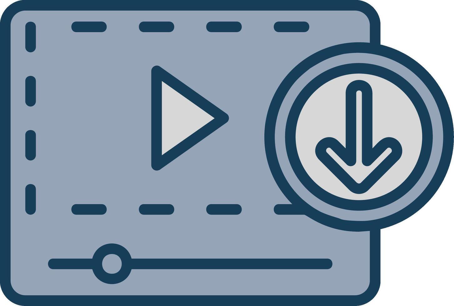 Line Filled Grey Icon vector