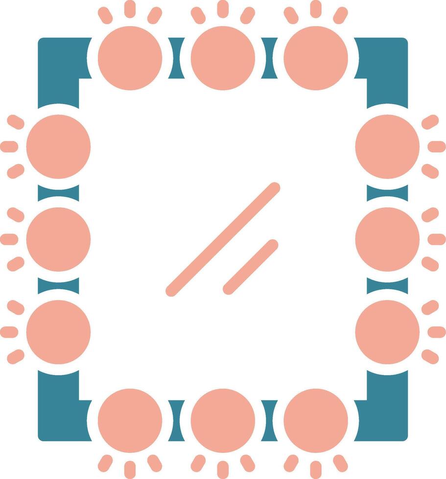 Mirror Glyph Two Color Icon vector