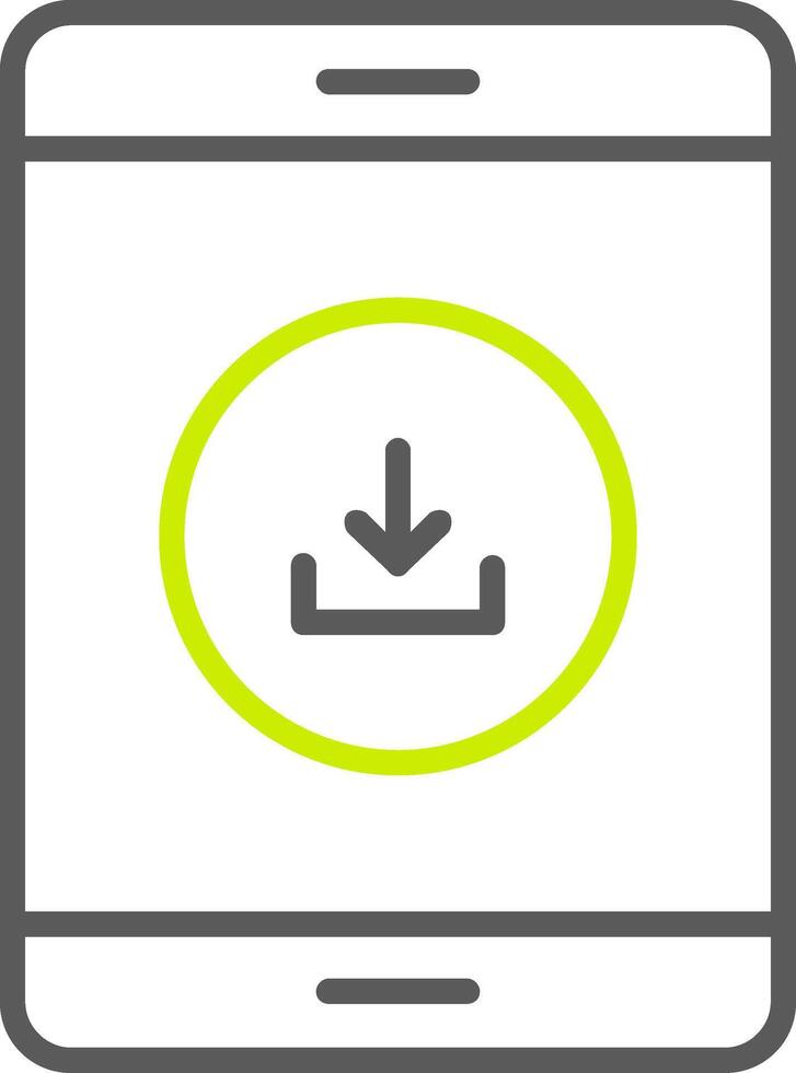 Downloading Data Line Two Color Icon vector