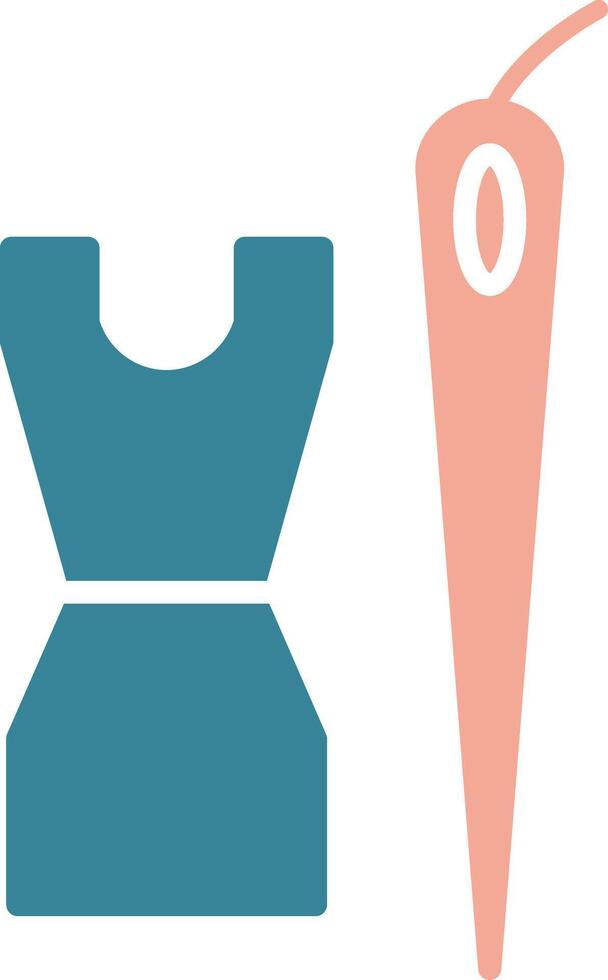 Dressmaking Glyph Two Color Icon vector