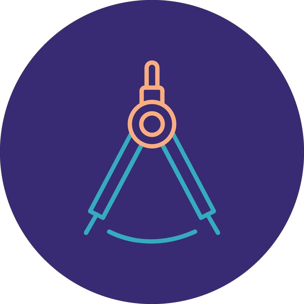 Dividers Line Two Color Circle Icon vector