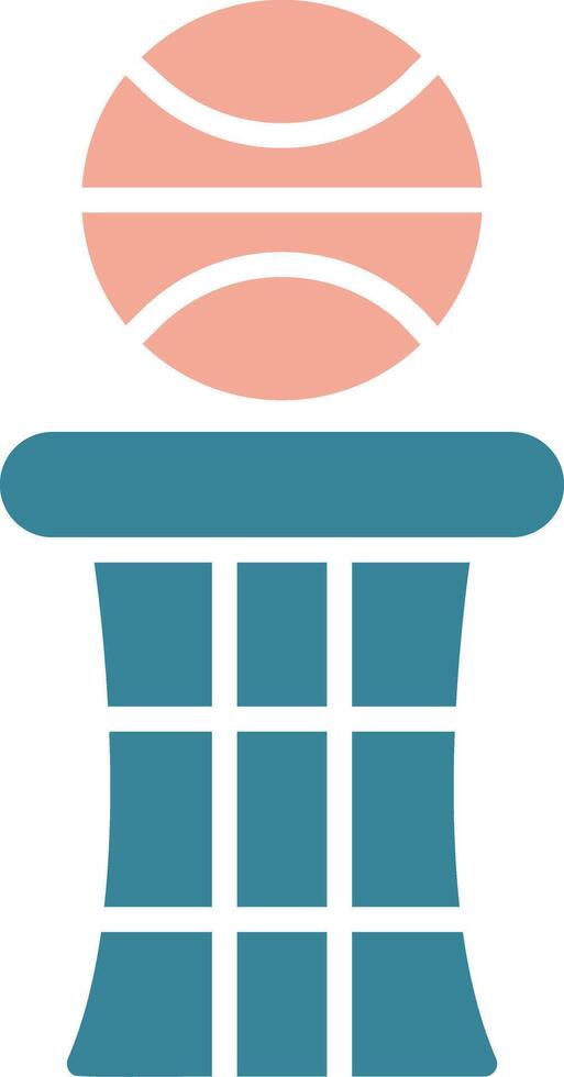 Basketball Glyph Two Color Icon vector