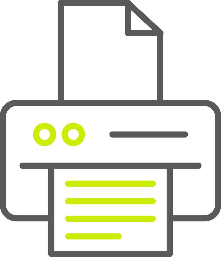 Printer Line Two Color Icon vector