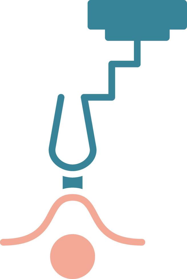 Bungee Jumping Glyph Two Color Icon vector