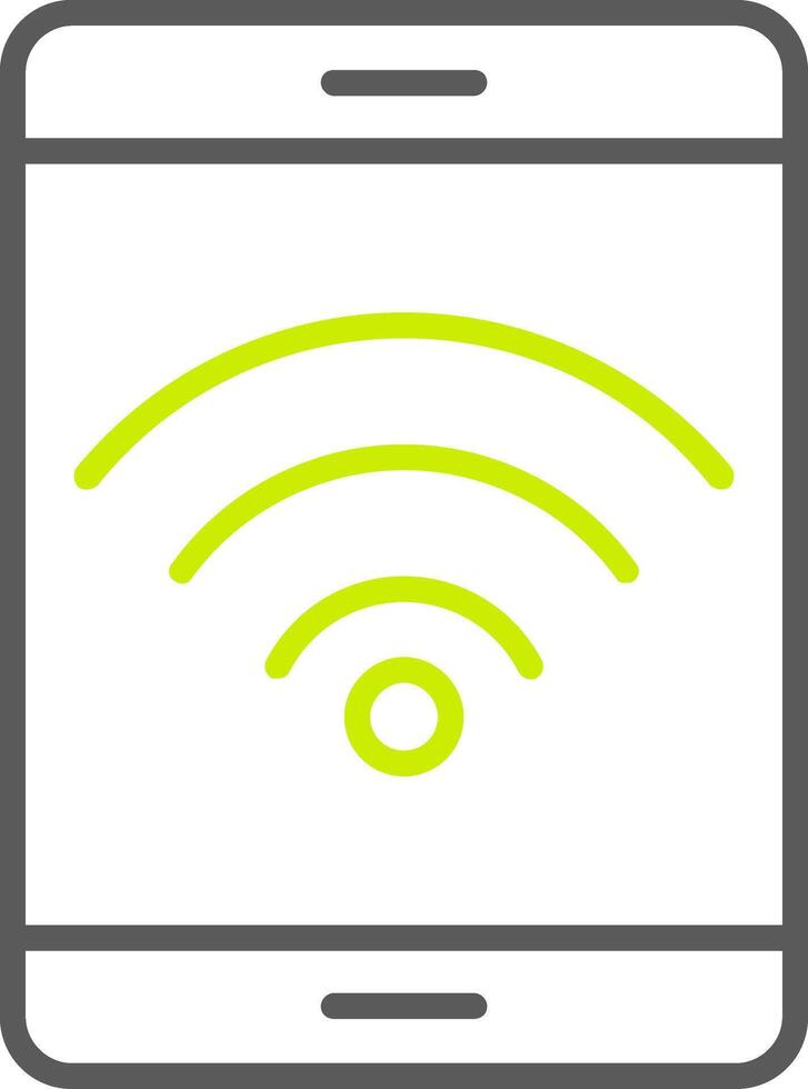 icono de dos colores de línea wifi vector