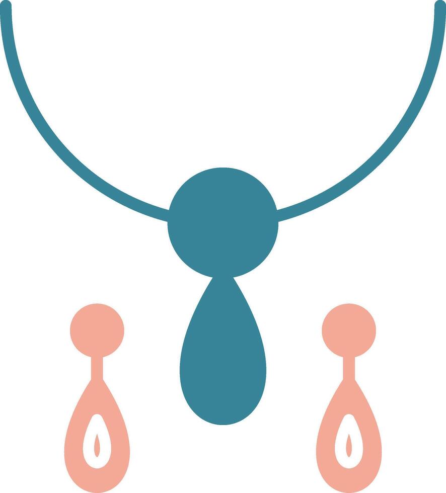 Jewelry Glyph Two Color Icon vector