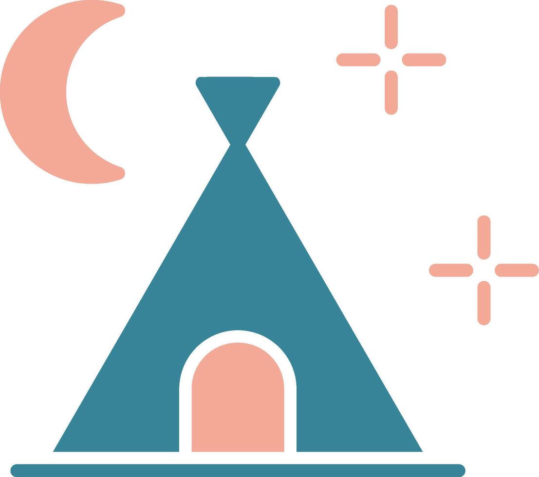 Camping Glyph Two Color Icon vector