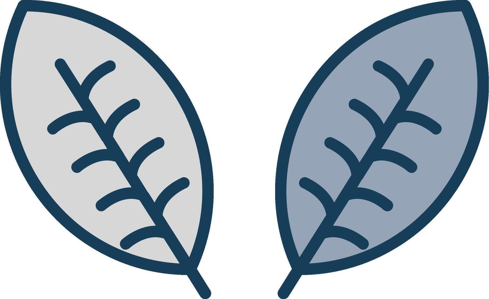 Leaves Line Filled Grey Icon vector