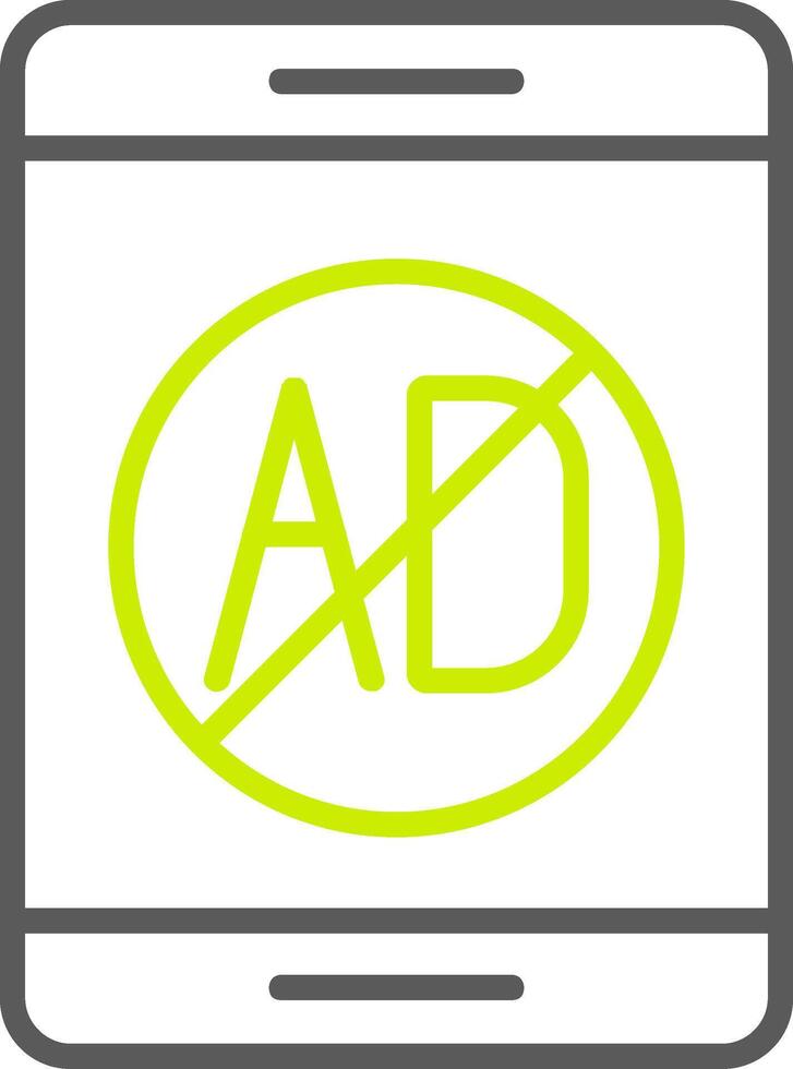 Ad Blocker Line Two Color Icon vector