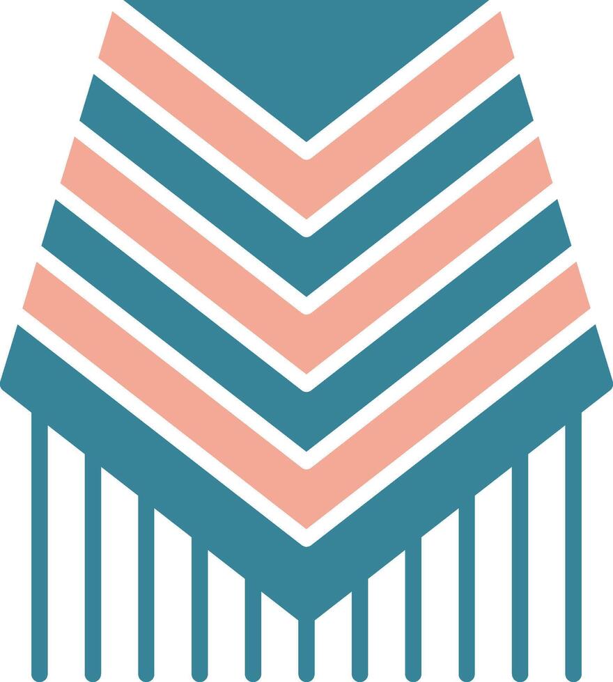 Poncho Glyph Two Color Icon vector