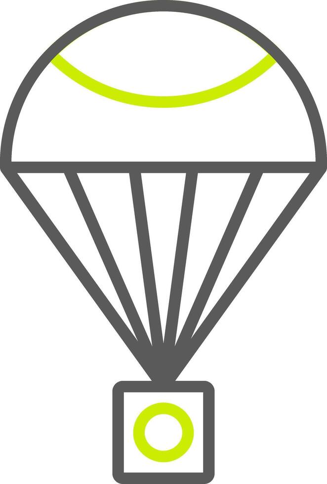 Parachute Line Two Color Icon vector
