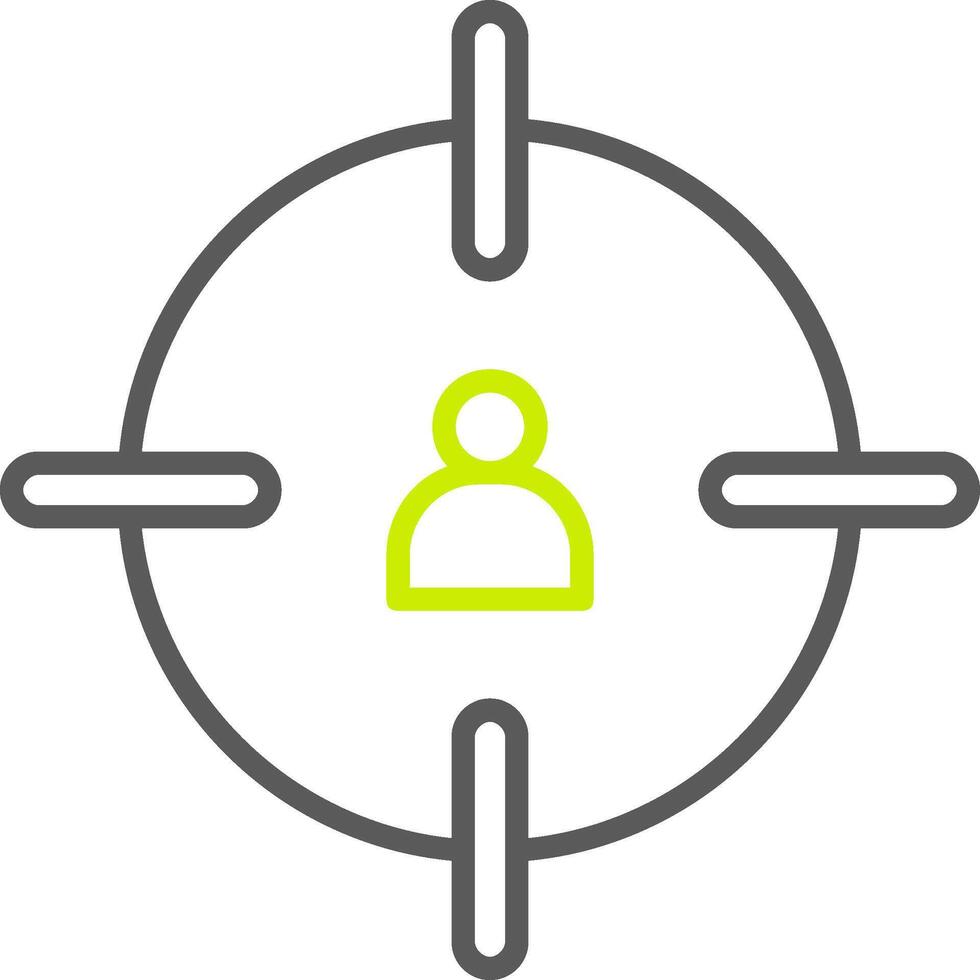 Headshot Line Two Color Icon vector