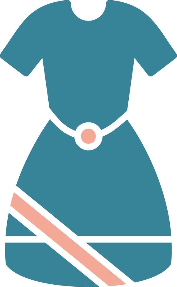 Dress Glyph Two Color Icon vector