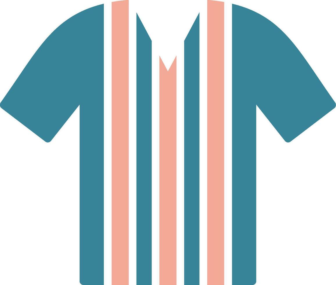 camiseta glifo icono de dos colores vector