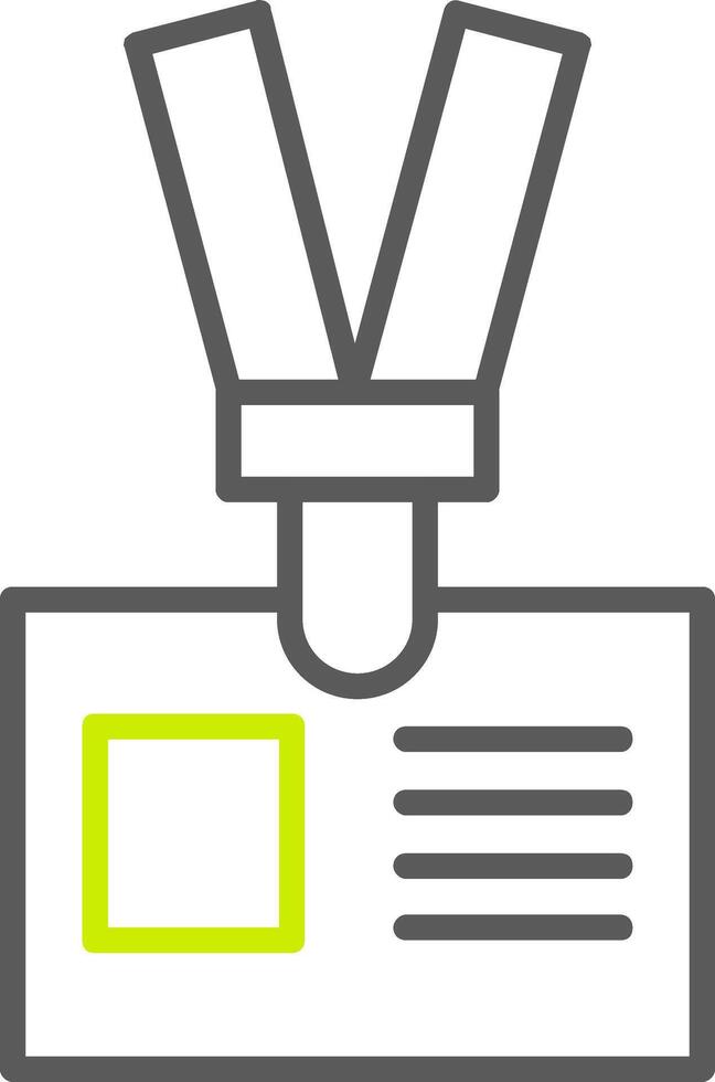 Lanyard Line Two Color Icon vector