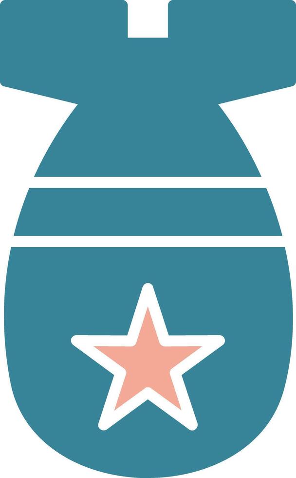 Bomb Glyph Two Color Icon vector